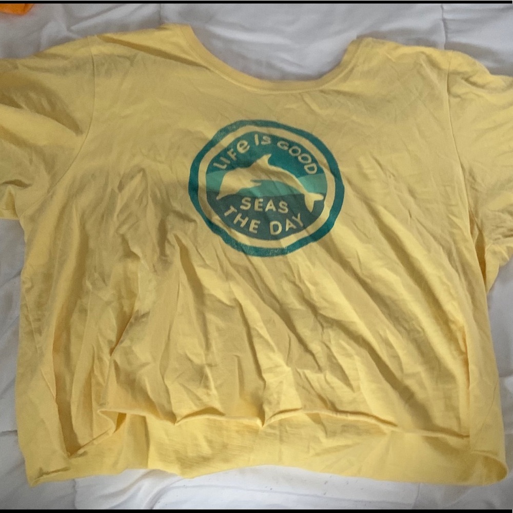 Life is Good “Seas the Day” cropped t-shirt
